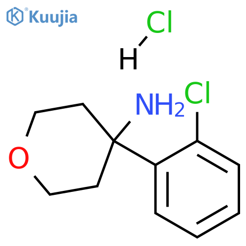 4-(2-Chlorophenyl)oxan-4-amine hydrochloride structure