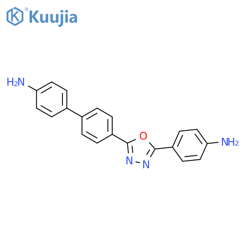 [1,1'-Biphenyl]-4-amine, 4'-[5-(4-aminophenyl)-1,3,4-oxadiazol-2-yl]- structure