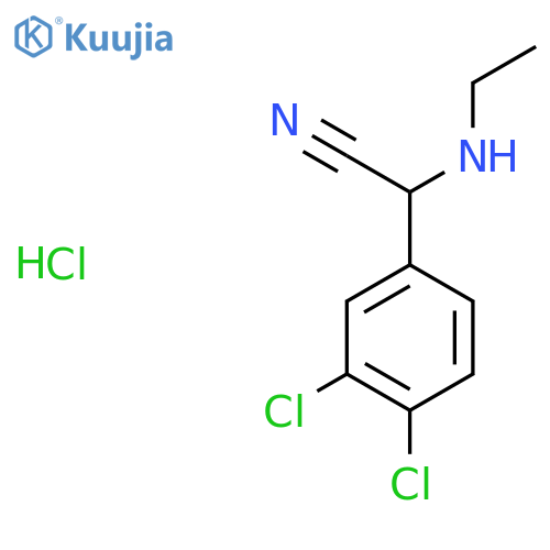 2-(3,4-Dichlorophenyl)-2-(ethylamino)-acetonitrile hydrochloride structure
