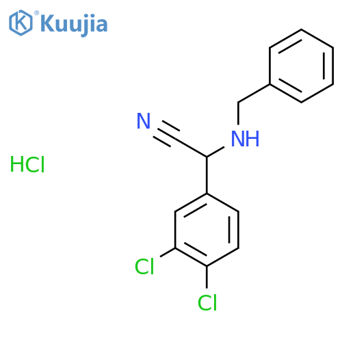 2-(Benzylamino)-2-(3,4-dichlorophenyl)-acetonitrile hydrochloride structure