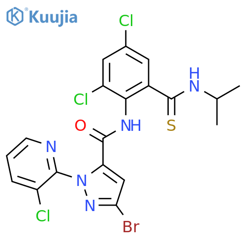 5-Bromo-2-(3-chloro-2-pyridyl)-N-2,4-dichloro-6-(isopropylcarbamothioyl)phenylpyrazole-3-carboxamide structure