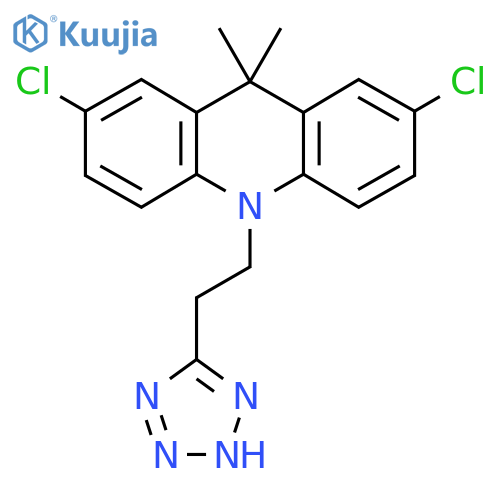 2,7-Dichloro-9,10-dihydro-9,9-dimethyl-10-[2-(2H-tetrazol-5-yl)ethyl]acridine structure