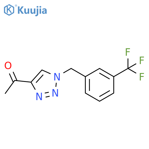 1-(1-{3-(Trifluoromethyl)phenylmethyl}-1H-1,2,3-triazol-4-yl)ethan-1-one structure