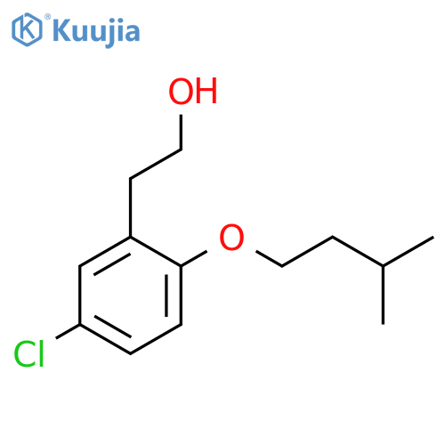 2-[5-chloro-2-(3-methylbutoxy)phenyl]ethanol structure