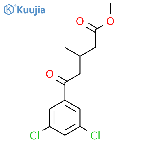 Methyl 5-(3,5-dichlorophenyl)-3-methyl-5-oxovalerate structure
