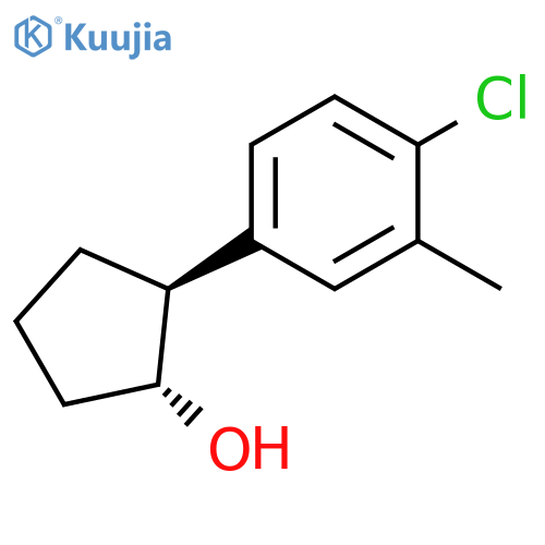 trans-2-(4-Chloro-3-methylphenyl)cyclopentanol structure
