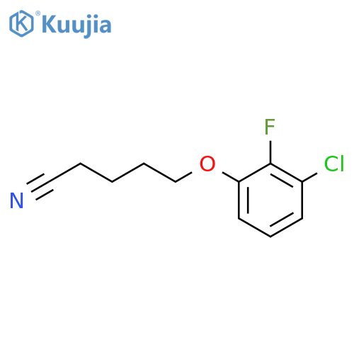 5-(3-chloro-2-fluorophenoxy)pentanenitrile structure