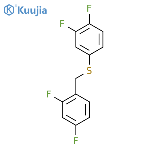 (2,4-Difluorobenzyl)(3,4-difluorophenyl)sulfane structure
