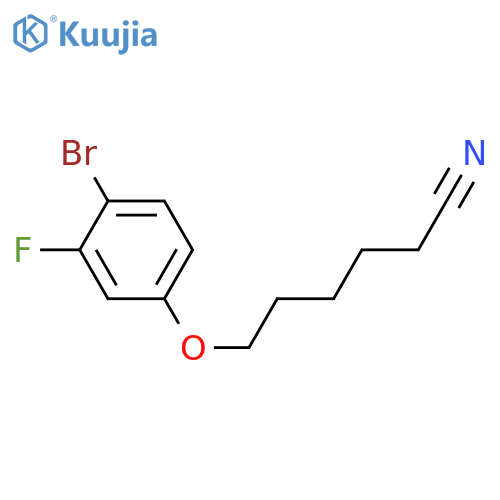 6-(4-bromo-3-fluorophenoxy)hexanenitrile structure