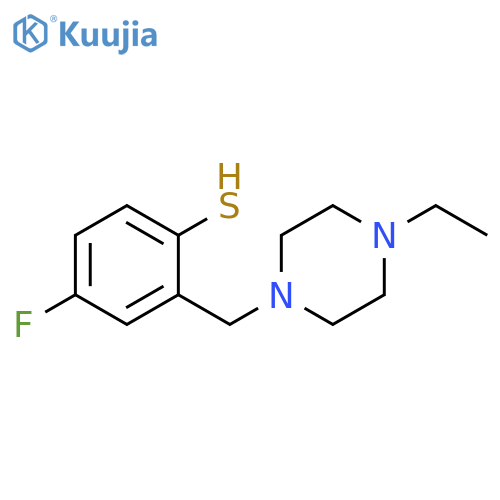 Benzenethiol, 2-[(4-ethyl-1-piperazinyl)methyl]-4-fluoro- structure