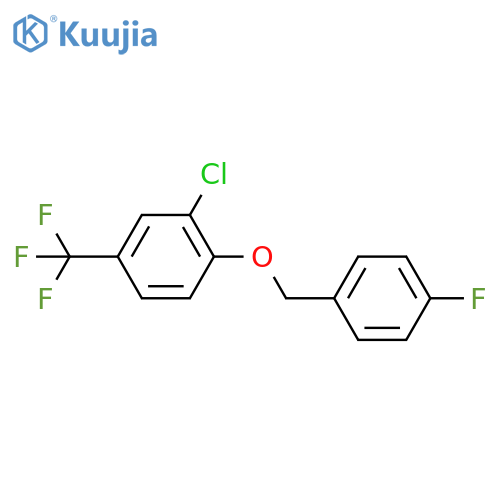 2-Chloro-1-((4-fluorobenzyl)oxy)-4-(trifluoromethyl)benzene structure