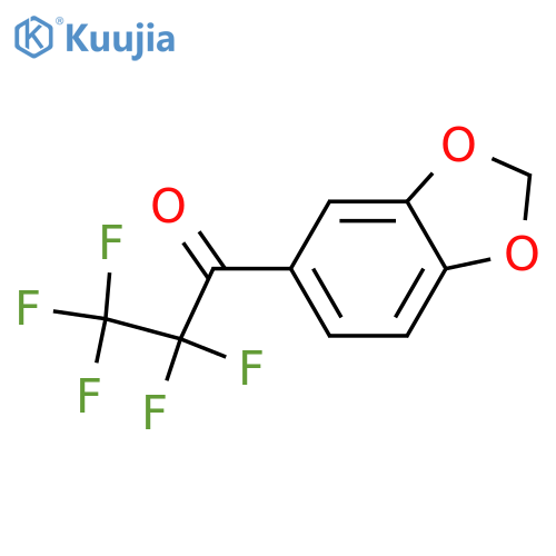 1-(1,3-benzodioxol-5-yl)-2,2,3,3,3-pentafluoropropan-1-one structure