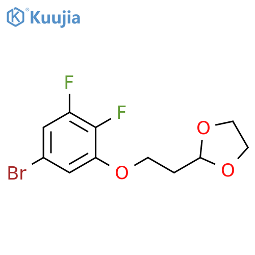 2-[2-(5-bromo-2,3-difluorophenoxy)ethyl]-1,3-dioxolane structure