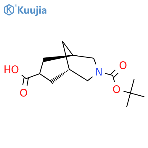 3-Azabicyclo[3.3.1]nonane-3,7-dicarboxylic acid, 3-(1,1-dimethylethyl) ester, (7-endo)- structure