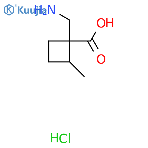 1-(Aminomethyl)-2-methylcyclobutane-1-carboxylic acid hydrochloride structure