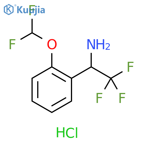 1-2-(difluoromethoxy)phenyl-2,2,2-trifluoroethan-1-amine hydrochloride structure