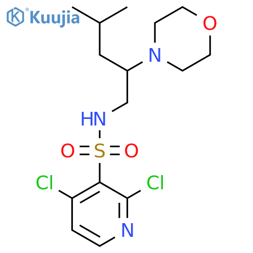 2,4-dichloro-N-[4-methyl-2-(morpholin-4-yl)pentyl]pyridine-3-sulfonamide structure