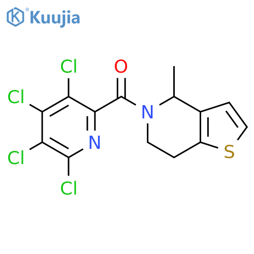2,3,4,5-tetrachloro-6-{4-methyl-4H,5H,6H,7H-thieno[3,2-c]pyridine-5-carbonyl}pyridine structure
