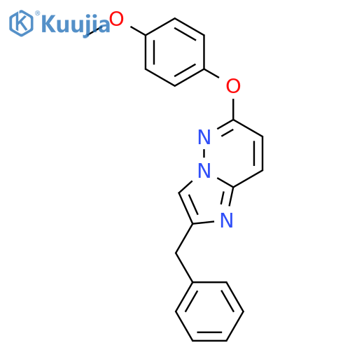 IMIDAZO[1,2-B]PYRIDAZINE, 6-(4-METHOXYPHENOXY)-2-(PHENYLMETHYL)- structure