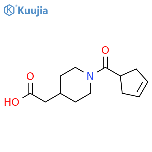 2-[1-(cyclopent-3-ene-1-carbonyl)piperidin-4-yl]acetic acid structure
