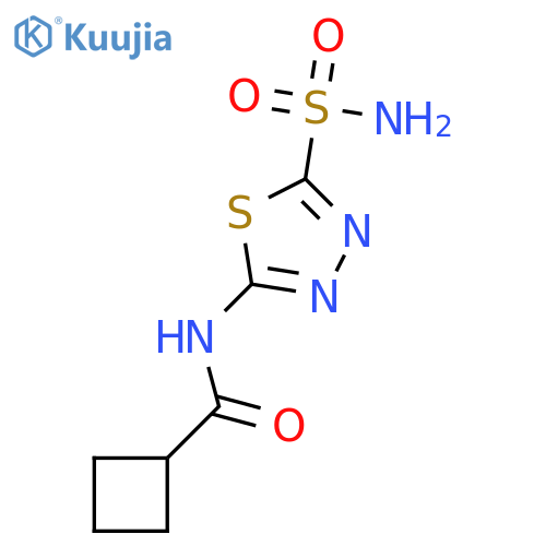 Cyclobutanecarboxamide, N-[5-(aminosulfonyl)-1,3,4-thiadiazol-2-yl]- structure