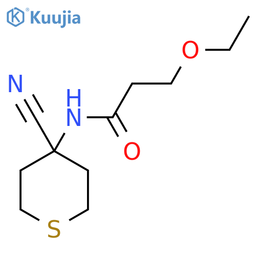 N-(4-cyanothian-4-yl)-3-ethoxypropanamide structure