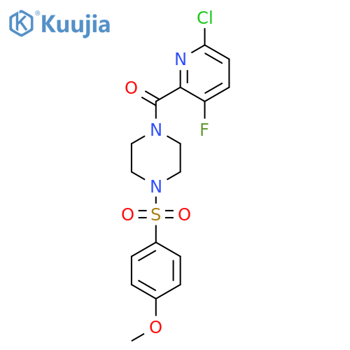 1-(6-Chloro-3-fluoropyridine-2-carbonyl)-4-(4-methoxybenzenesulfonyl)piperazine structure