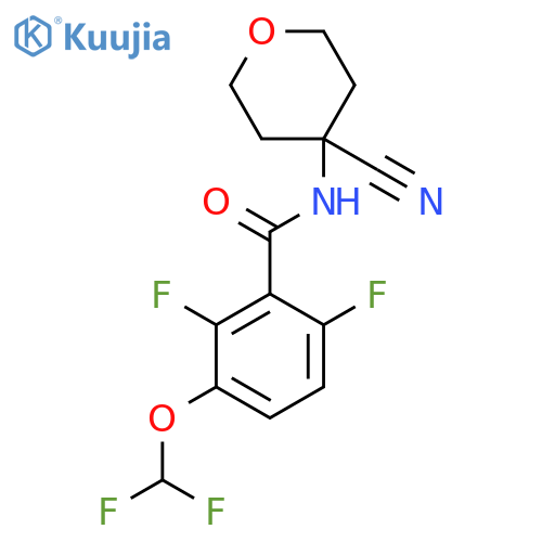 N-(4-cyanooxan-4-yl)-3-(difluoromethoxy)-2,6-difluorobenzamide structure