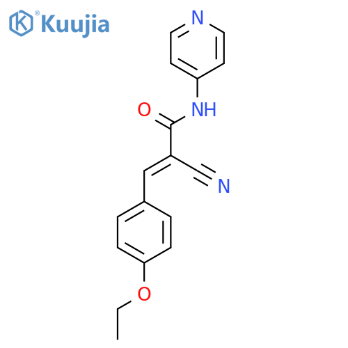2-cyano-3-(4-ethoxyphenyl)-N-(pyridin-4-yl)prop-2-enamide structure