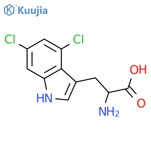 2-amino-3-(4,6-dichloro-1H-indol-3-yl)propanoic Acid structure