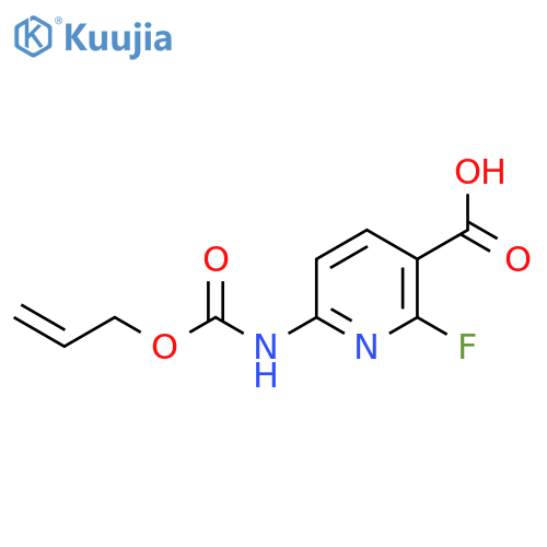 2-Fluoro-6-{[(prop-2-en-1-yloxy)carbonyl]amino}pyridine-3-carboxylic acid structure
