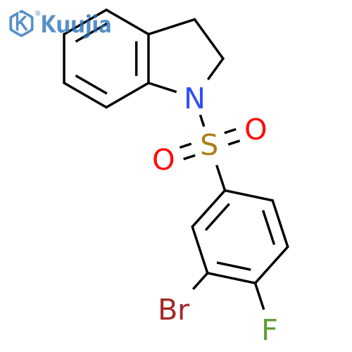1-(3-Bromo-4-fluorophenylsulfonyl)indoline structure