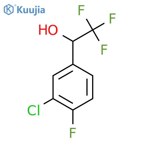 1-(3-Chloro-4-fluorophenyl)-2,2,2-trifluoroethanol structure