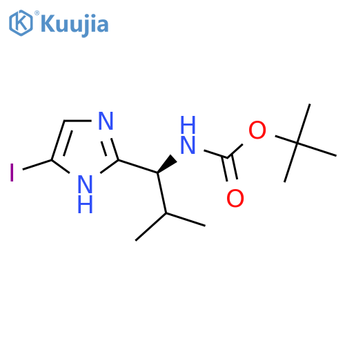 (S)-Tert-Butyl (1-(4-iodo-1H-imidazol-2-yl)-2-methylpropyl)carbamate structure