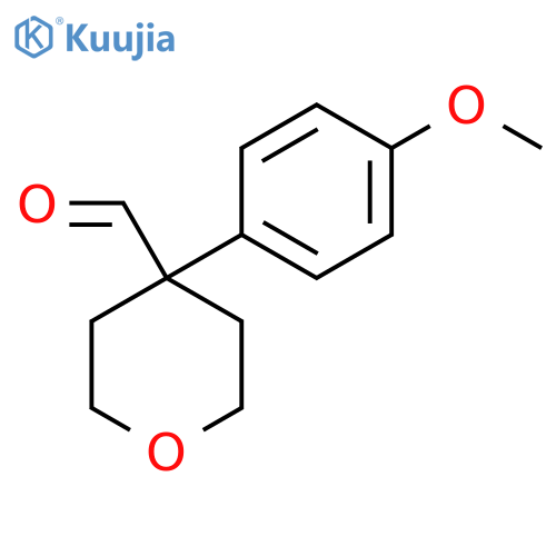 4-(4-Methoxyphenyl)tetrahydro-2H-pyran-4-carbaldehyde structure