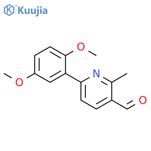 6-(2,5-dimethoxyphenyl)-2-methylpyridine-3-carbaldehyde structure