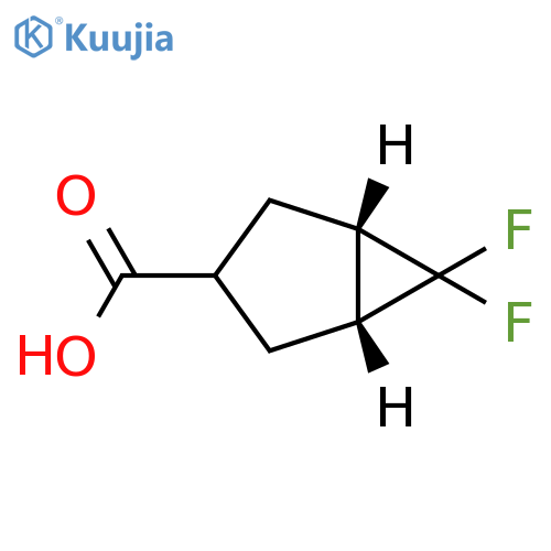 rel-(1R,3r,5S)-6,6-difluorobicyclo[3.1.0]hexane-3-carboxylic acid structure