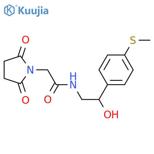 2-(2,5-dioxopyrrolidin-1-yl)-N-{2-hydroxy-2-4-(methylsulfanyl)phenylethyl}acetamide structure