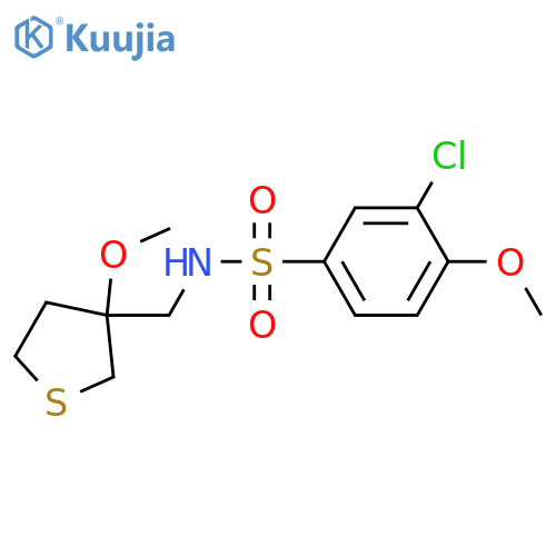 3-chloro-4-methoxy-N-(3-methoxythiolan-3-yl)methylbenzene-1-sulfonamide structure