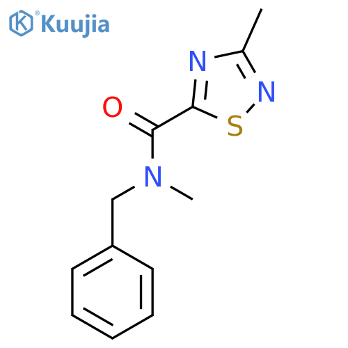 N-benzyl-N,3-dimethyl-1,2,4-thiadiazole-5-carboxamide structure