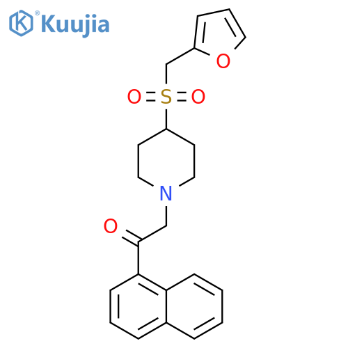 1-{4-(furan-2-yl)methanesulfonylpiperidin-1-yl}-2-(naphthalen-1-yl)ethan-1-one structure