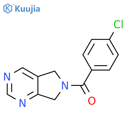 6-(4-chlorobenzoyl)-5H,6H,7H-pyrrolo3,4-dpyrimidine structure