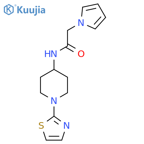 2-(1H-pyrrol-1-yl)-N-(1-(thiazol-2-yl)piperidin-4-yl)acetamide structure