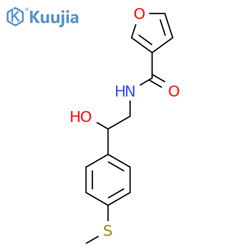N-{2-hydroxy-2-4-(methylsulfanyl)phenylethyl}furan-3-carboxamide structure