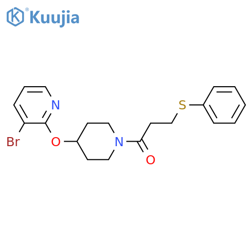1-{4-[(3-bromopyridin-2-yl)oxy]piperidin-1-yl}-3-(phenylsulfanyl)propan-1-one structure
