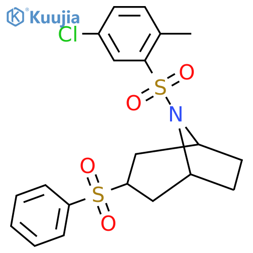 3-(benzenesulfonyl)-8-(5-chloro-2-methylbenzenesulfonyl)-8-azabicyclo[3.2.1]octane structure