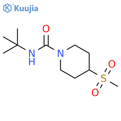 N-tert-butyl-4-methanesulfonylpiperidine-1-carboxamide structure