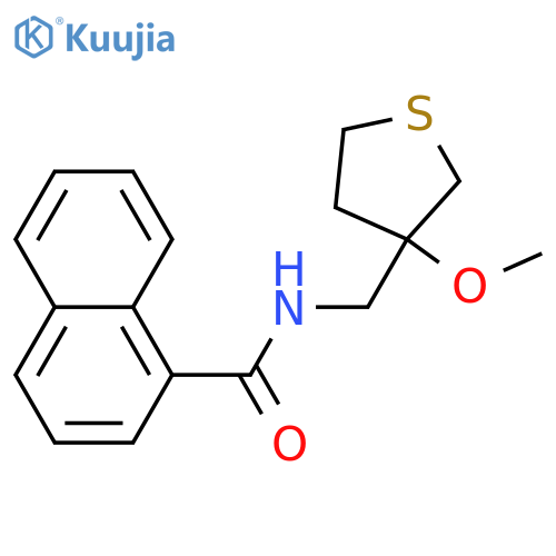 N-(3-methoxythiolan-3-yl)methylnaphthalene-1-carboxamide structure