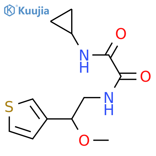 N-cyclopropyl-N'-[2-methoxy-2-(thiophen-3-yl)ethyl]ethanediamide structure