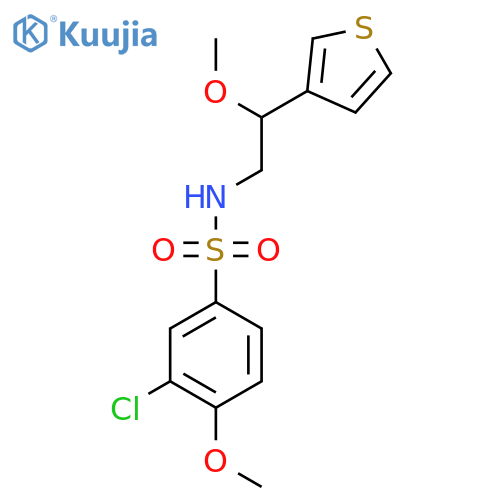 3-chloro-4-methoxy-N-2-methoxy-2-(thiophen-3-yl)ethylbenzene-1-sulfonamide structure